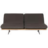 SCHLAFSOFA Dunkelbraun Echtleder  - Dunkelbraun/Beige, Design, Leder/Holz (204/92/90cm) - Dieter Knoll