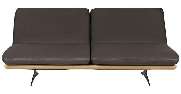 SCHLAFSOFA in Echtleder Dunkelbraun  - Dunkelbraun/Beige, Design, Leder/Holz (204/92/90cm) - Dieter Knoll