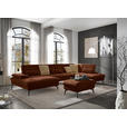 WOHNLANDSCHAFT in Webstoff Rostfarben  - Rostfarben/Schwarz, Design, Textil/Metall (157/354/208cm) - Dieter Knoll