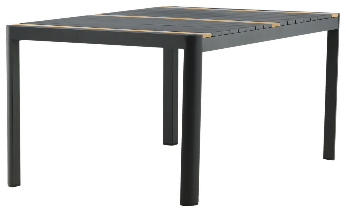 UTEBORD trä, metall  - svart, Klassisk, metall/trä (90/75/150cm) - Gardenson