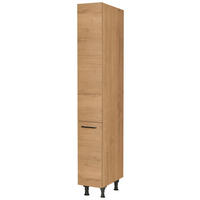 APOTHEKERSCHRANK 30/216,6/58 cm  in Eichefarben  - Eichefarben/Schwarz, MODERN, Holzwerkstoff/Metall (30/216,6/58cm) - Nobilia