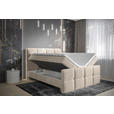 BOXBETT 180/200 cm  in Beige  - Chromfarben/Beige, Design, Holz/Holzwerkstoff (180/200cm) - Esposa