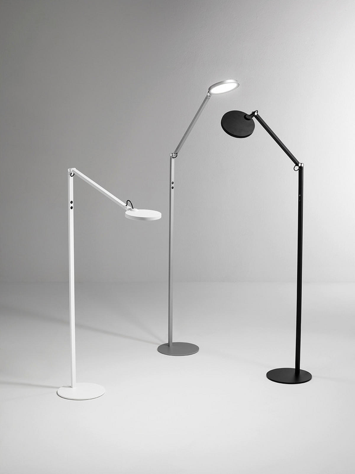 LED-STEHLEUCHTE 60/22/160 cm    - Weiß, Design, Kunststoff/Metall (60/22/160cm) - Fabas Luce
