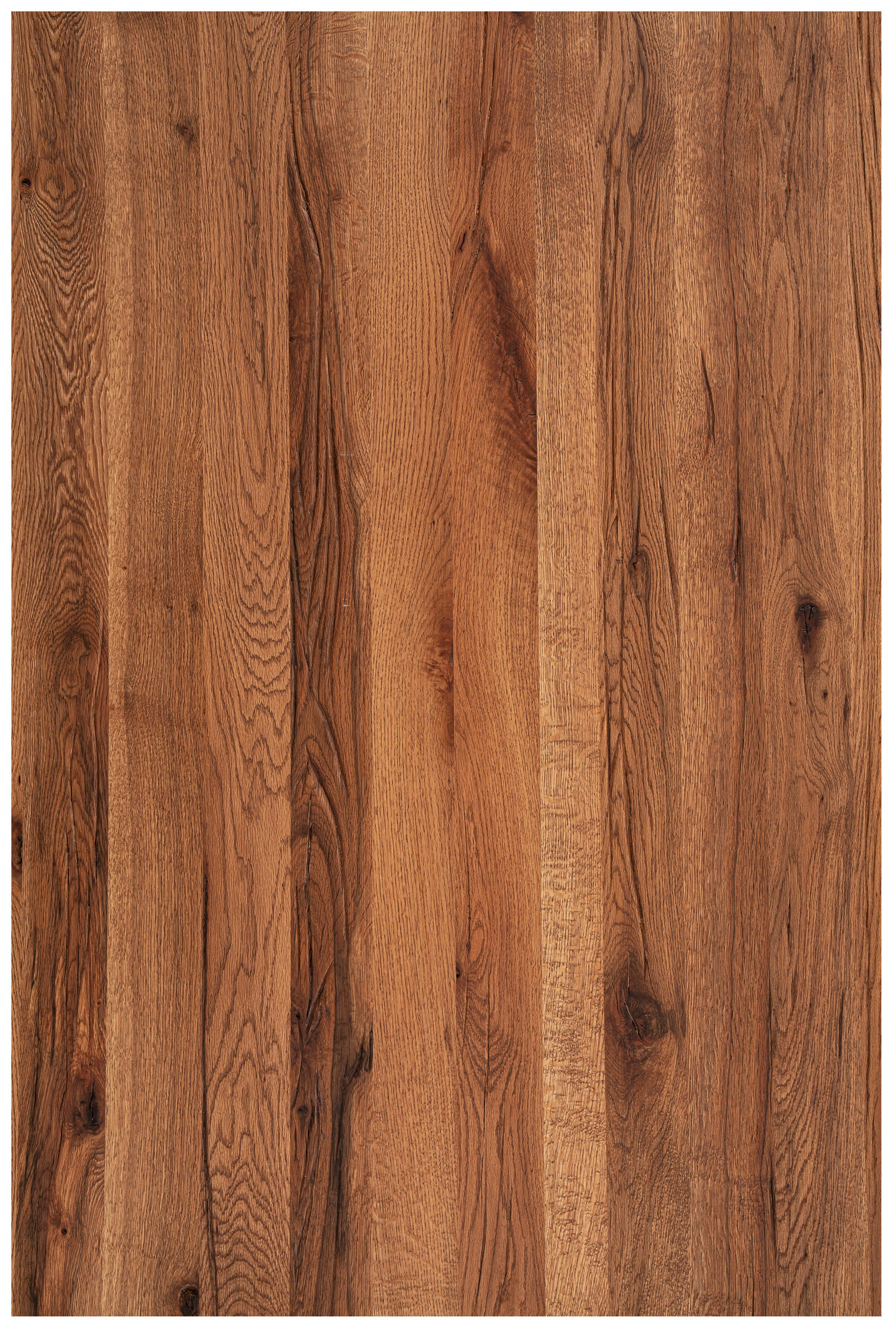 TISCHPLATTE Eiche massiv Eichefarben  - Eichefarben, Design, Holz (220/100/6cm) - Waldwelt