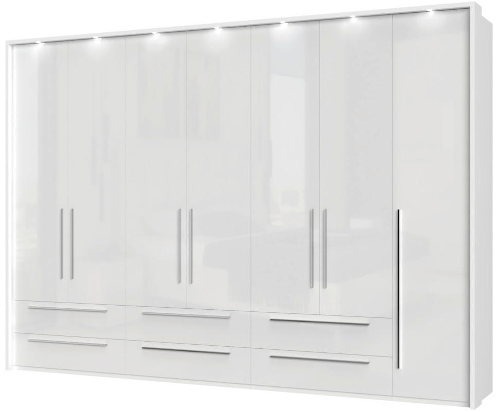 ORMAR SA KLASIČNIM VRATIMA bela visoki sjaj, bela  322/226/60 cm  - bela visoki sjaj/bela, Dizajnerski, pločasti materijal/plastika (322/226/60cm)