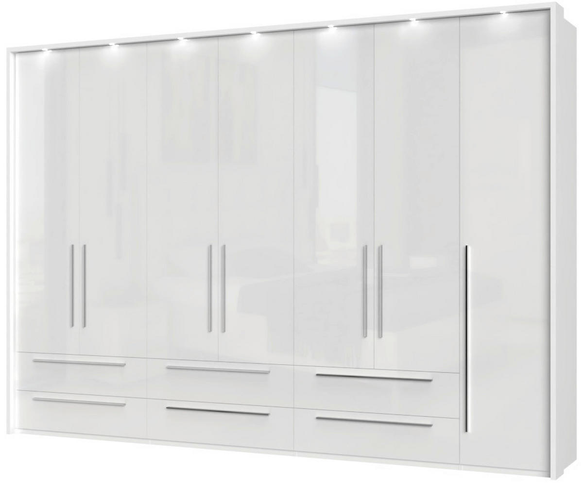 ORMAR SA KLASIČNIM VRATIMA bela visoki sjaj, bela  322/226/60 cm  - bela visoki sjaj/bela, Dizajnerski, pločasti materijal/plastika (322/226/60cm)