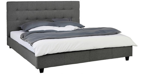 POLSTERBETT Lattenrost Anthrazit 180/200 cm  - Anthrazit, MODERN, Holz/Textil (180/200cm) - Carryhome