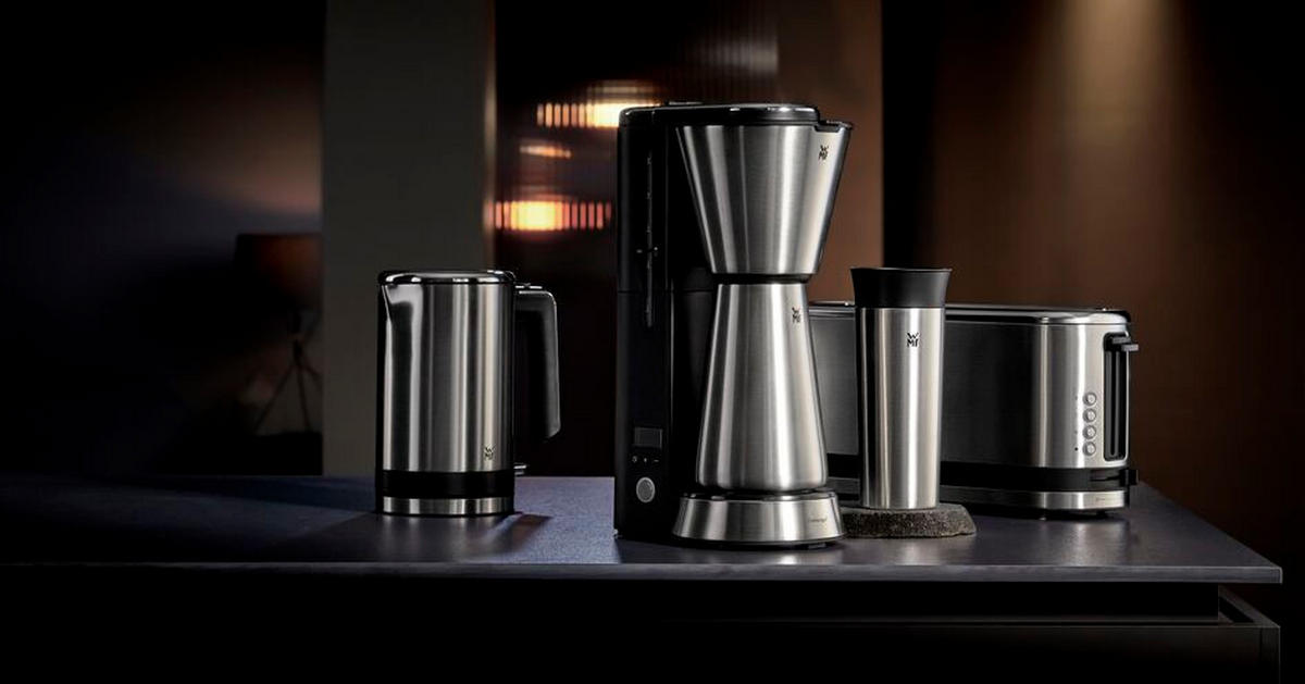 THERMO-KAFFEEMASCHINE Küchenminis  - Silberfarben/Schwarz, Basics, Metall - WMF