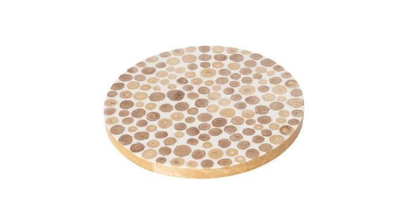 SERVIERBRETT  - Naturfarben, Trend, Holz/Kunststoff (30,5/30,5/2cm) - Ambia Home