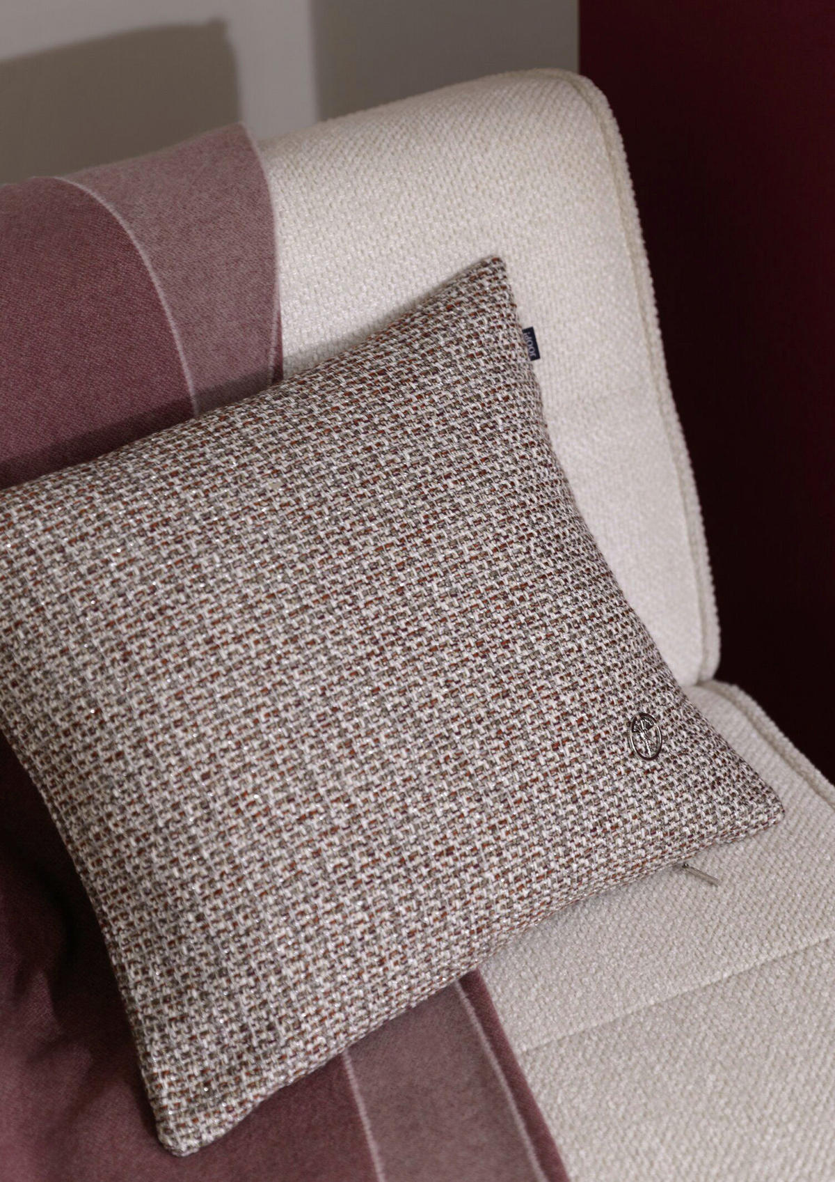 KISSENHÜLLE J! GRAND 40/40 cm  - Beige/Braun, Design, Textil (40/40cm) - Joop!
