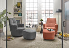 SESSEL Cord Orange    - Schwarz/Orange, Design, Textil/Metall (80/96/88cm) - SetOne by Musterring