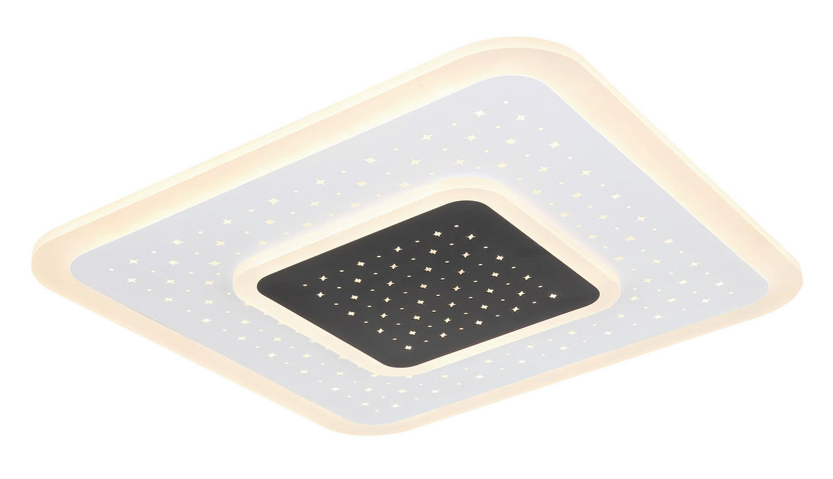LED-DECKENLEUCHTE 47 W    46/46/5,5 cm  - Weiss/Opal, Design, Kunststoff/Metall (46/46/5,5cm) - Globo