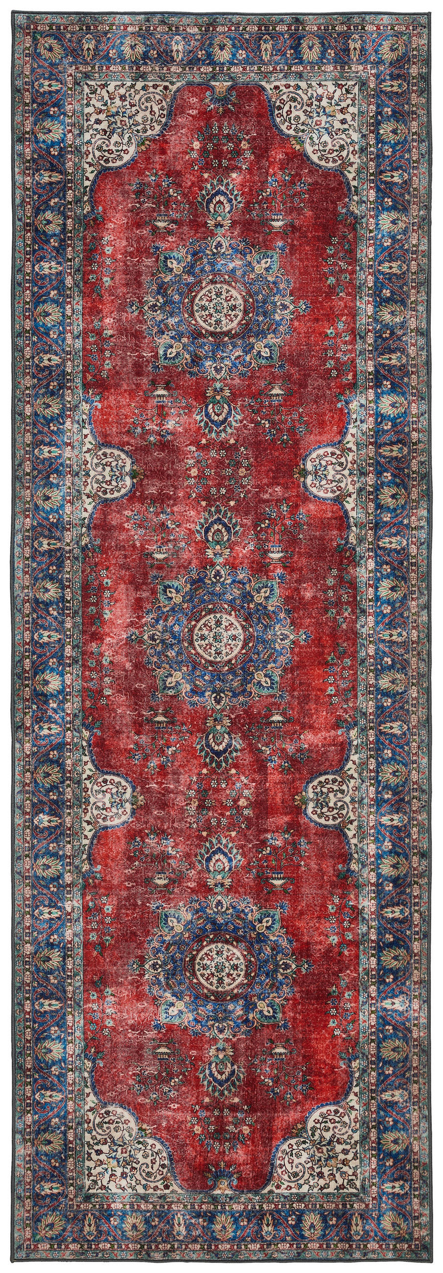 BĚHOUN, 80/250 cm, vícebarevná, červená - vícebarevná/červená, Trend, textil (80/250cm) - Novel
