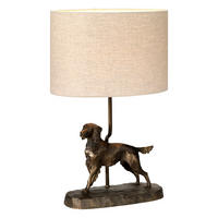 Veioză - maro închis, Konventionell, materiale naturale/textil (65,5/40/27cm) - Elstead Lighting