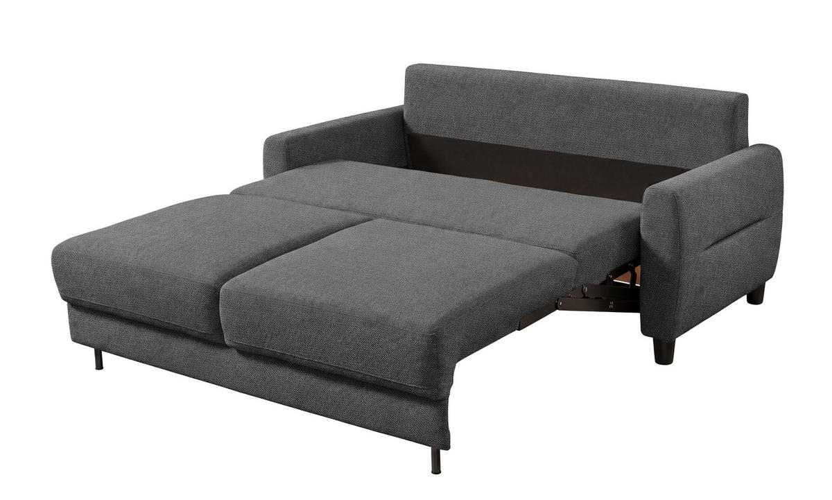 SCHLAFSOFA RIO in Chenille Graphitfarben  - Schwarz/Graphitfarben, MODERN, Holz/Textil (192/83/99cm) - MID.YOU