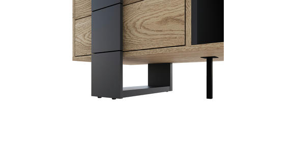 GARDEROBE  in 115/200/41,6 cm  - Eichefarben/Anthrazit, KONVENTIONELL, Holzwerkstoff (115/200/41,6cm) - Carryhome