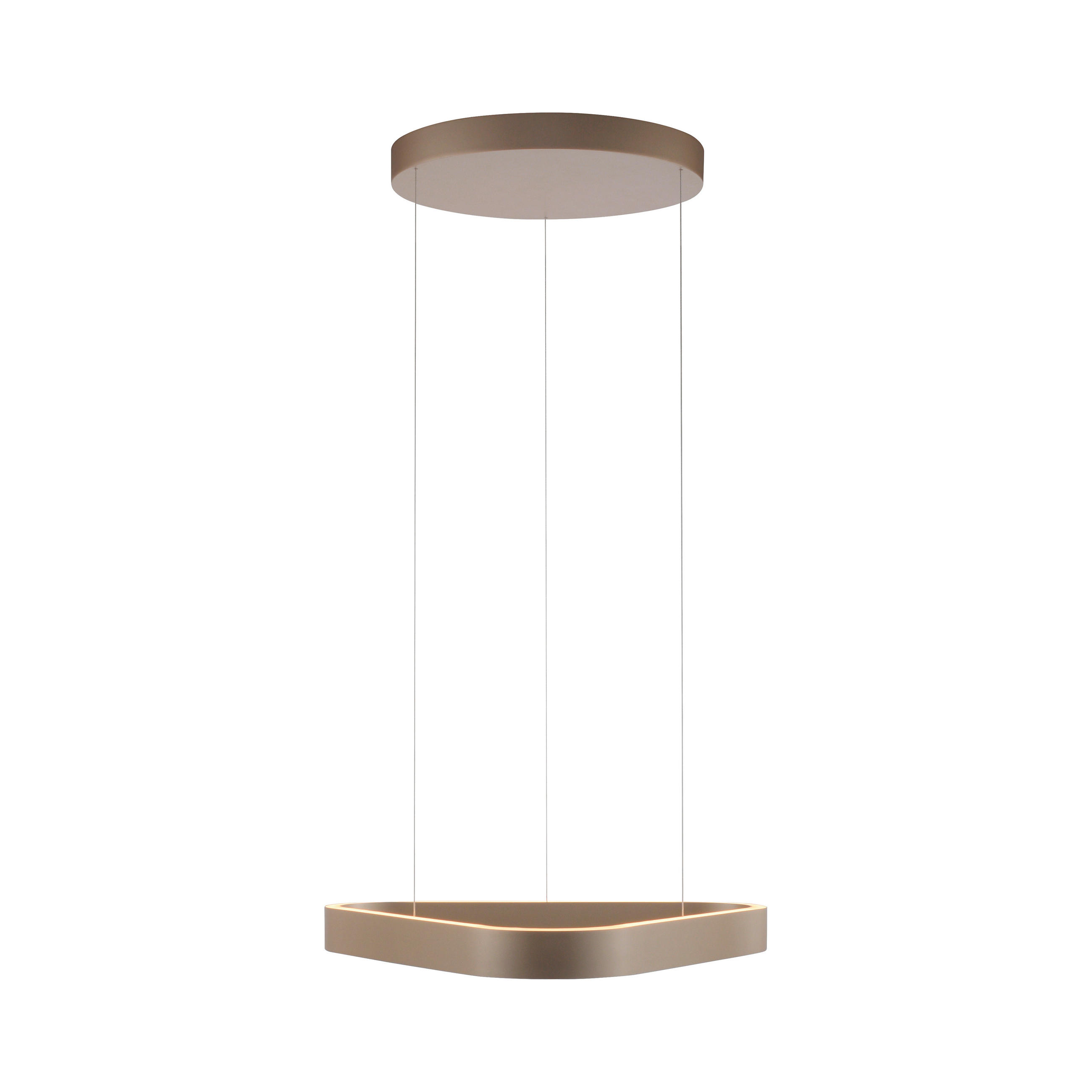 ZÁVĚSNÉ LED SVÍTIDLO, 60/54,9/180 cm  - bronzová, Basics, kov (60/54,9/180cm)