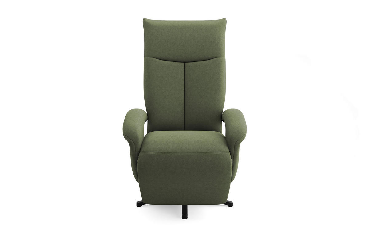 SESSEL in Flachgewebe Olivgrün  - Schwarz/Olivgrün, Konventionell, Textil/Metall (74/112/82cm) - Sit & More