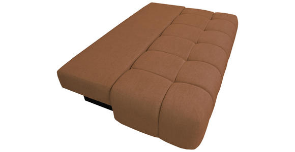 BOXSPRINGSOFA in Chenille Rostfarben  - Rostfarben/Schwarz, MODERN, Kunststoff/Textil (210/72/105cm) - Cantus