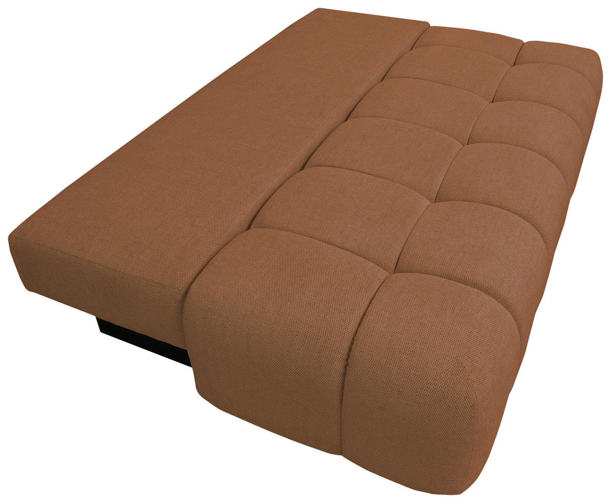 BOXSPRINGSOFA in Chenille Rostfarben  - Rostfarben/Schwarz, MODERN, Kunststoff/Textil (210/72/105cm) - Cantus