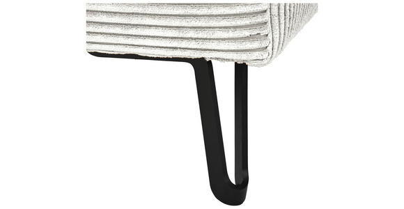 ECKSOFA Naturfarben Cord Zierkissen, Rückenkissen, Rücken echt, Sitztiefenverstellung  - Schwarz/Naturfarben, KONVENTIONELL, Textil/Metall (185/250cm) - Carryhome