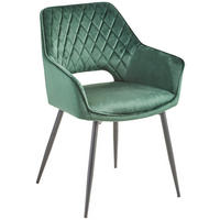 NASLANJAČ, les, kovina, tekstil črna, temno zelena  - črna/temno zelena, Konvencionalno, kovina/tekstil (56/56/80,5cm) - MID.YOU