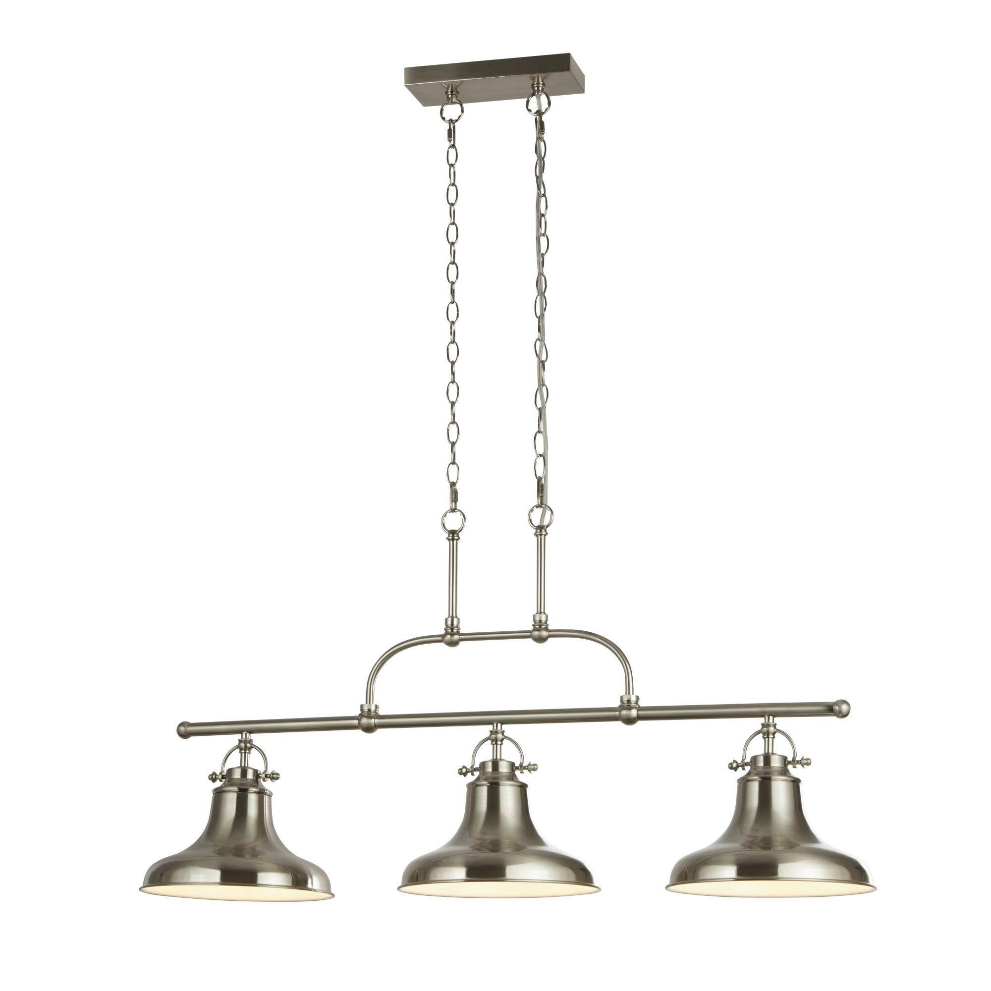 PENDELLEUCHTE Dallas 26/150/96 cm   - Silberfarben, LIFESTYLE, Metall (26/150/96cm) - Searchlight