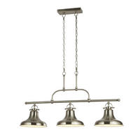 PENDELLEUCHTE Dallas 26/150/96 cm   - Silberfarben, LIFESTYLE, Metall (26/150/96cm) - Searchlight