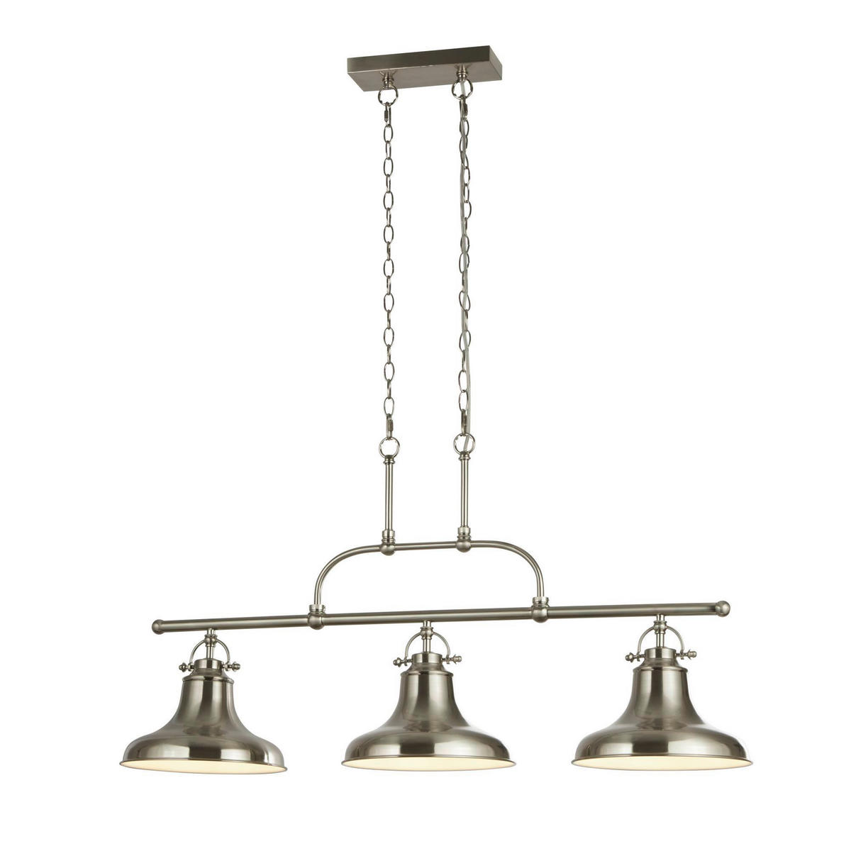 PENDELLEUCHTE Dallas 26/150/96 cm   - Silberfarben, LIFESTYLE, Metall (26/150/96cm) - Searchlight