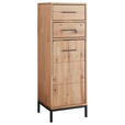 MIDISCHRANK 40/115/35 cm  - Wildeiche/Schwarz, Basics, Holz/Metall (40/115/35cm) - Linea Natura