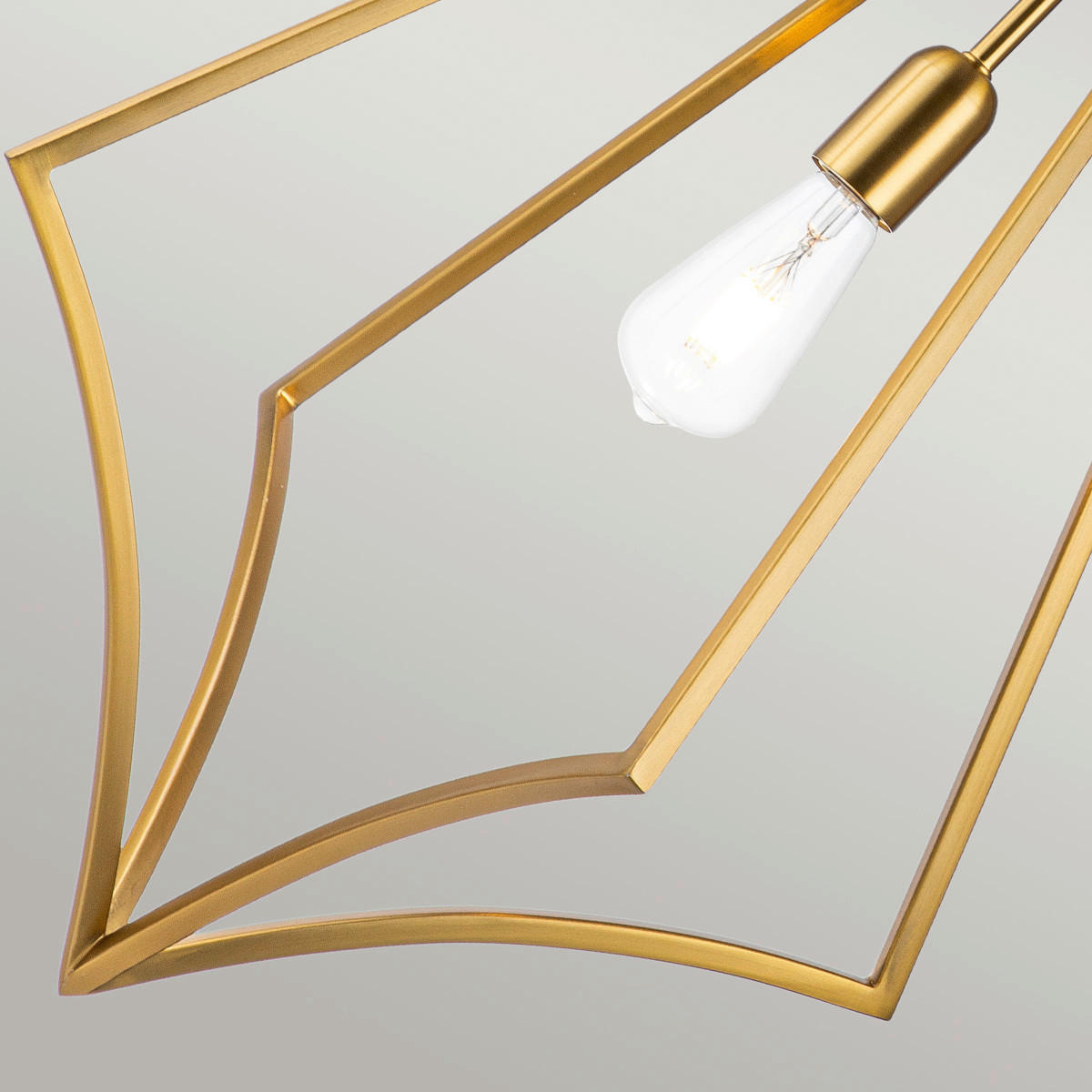 HÄNGLAMPA Elstead Nico 48.9/90.8  cm  - mässingsfärgad, Klassisk, metall (48.9/90.8 cm) - Elstead Lighting