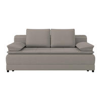 SCHLAFSOFA in Webstoff Taupe  - Taupe/Schwarz, Modern, Kunststoff/Textil (202/73-92/105cm) - MID.YOU