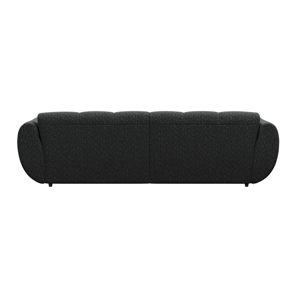ECKSOFA Schwarz Chenille  - Dunkelgrün/Schwarz, Trend, Kunststoff/Textil (178/280cm) - MID.YOU