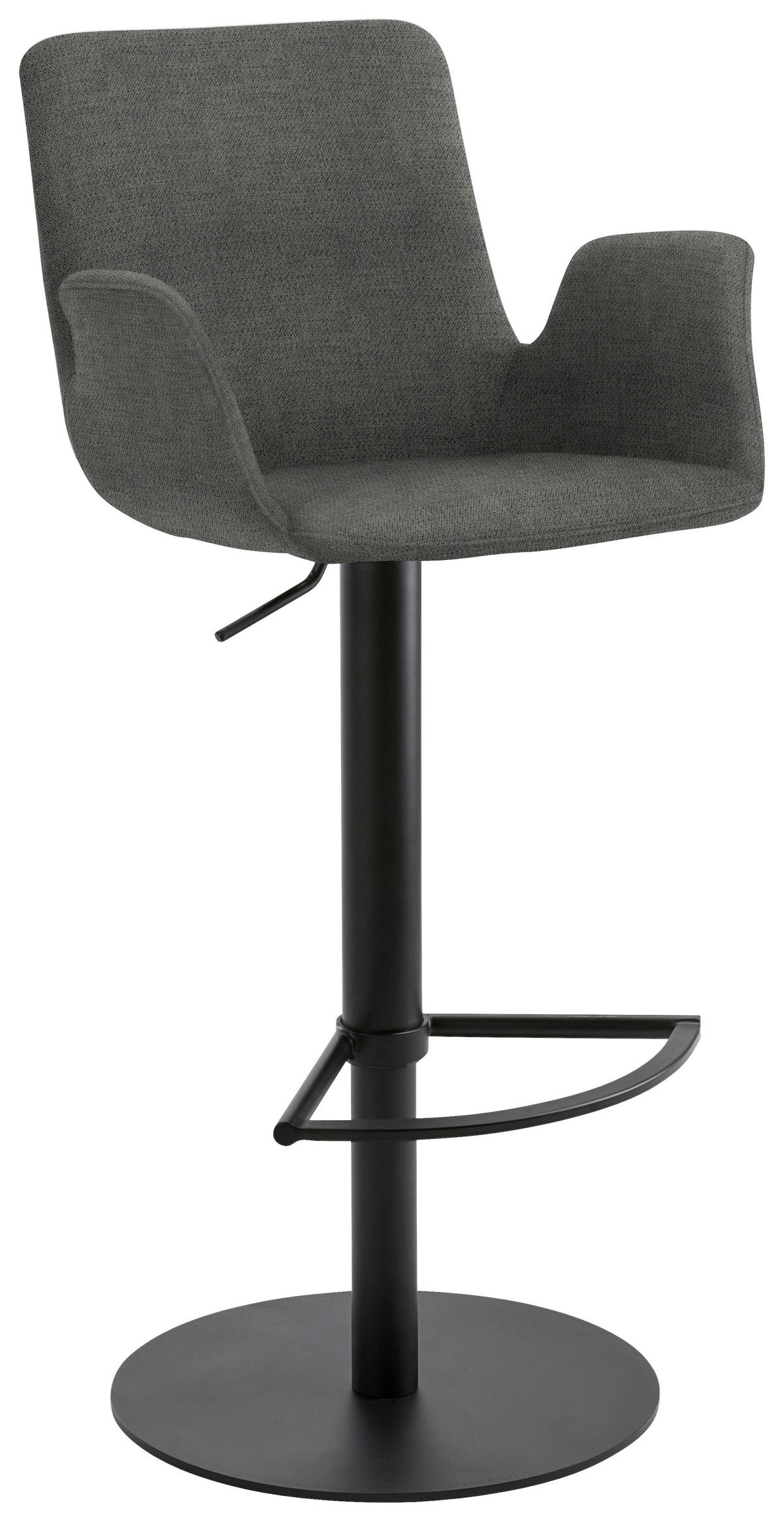 BARHOCKER in Metall, Textil Salbeigrün  - Salbeigrün/Schwarz, Design, Textil/Metall (53/84-109/50cm) - Novel