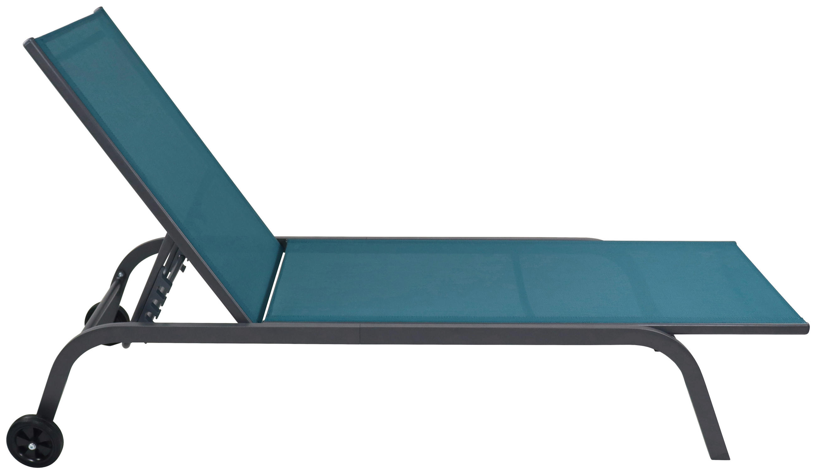 GARTENLIEGE 32/58/192 cm  - Blau, MODERN, Kunststoff/Textil (32/58/192cm) - Ambia Garden