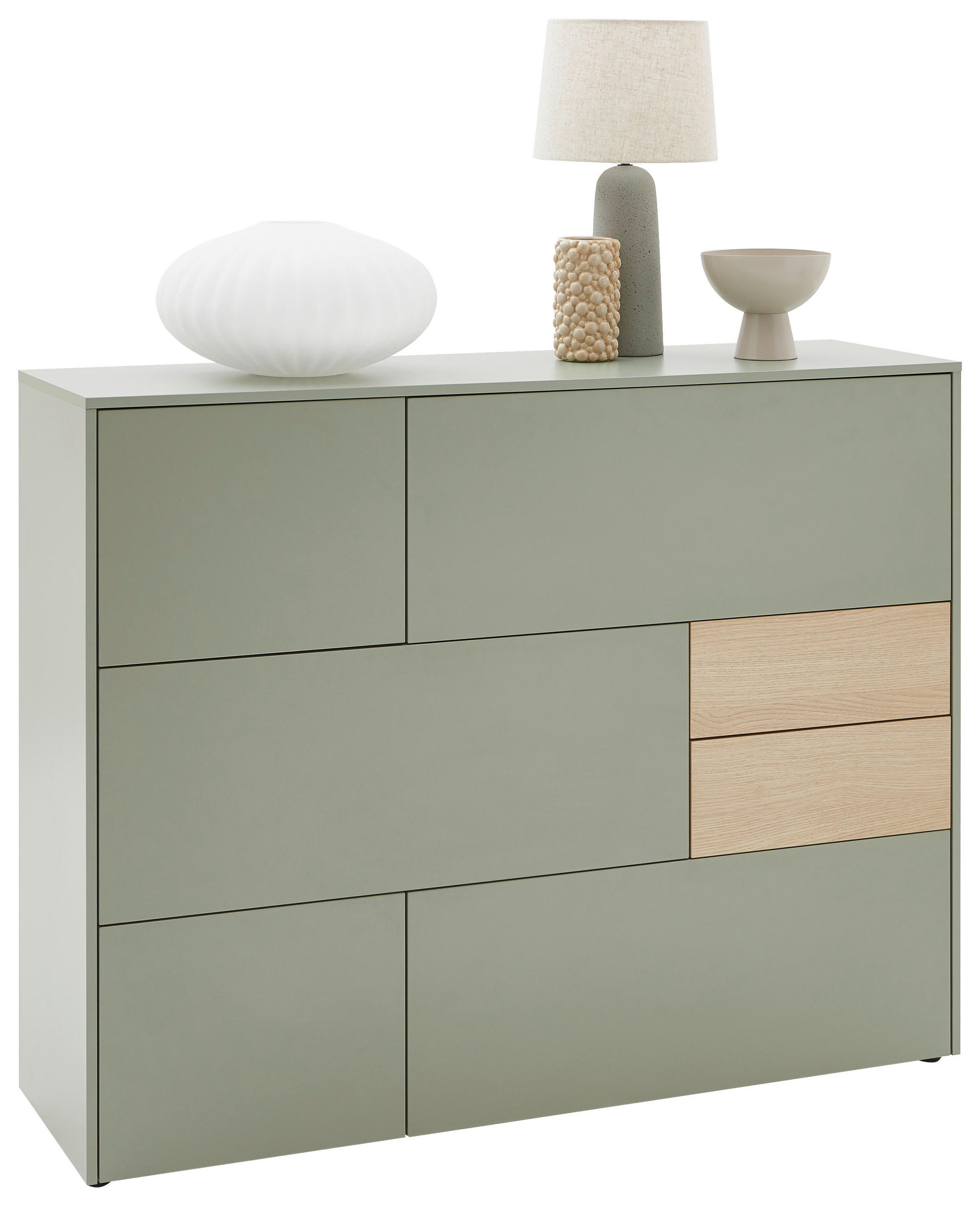 HIGHBOARD  in 139/109/41 cm  - Eichefarben/Schwarz, Design, Holzwerkstoff/Kunststoff (139/109/41cm) - Voleo