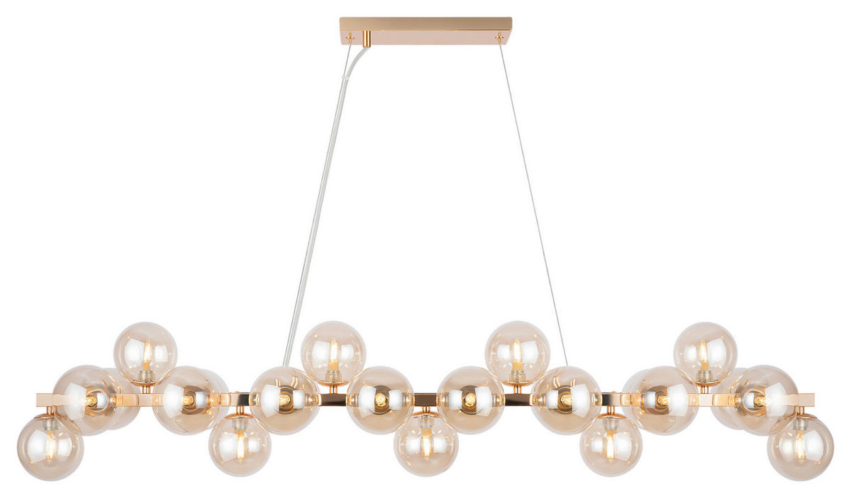PENDELLAMPA 23,8/22,8/123,5 cm  - guldfärgad, Trend, metall/glas (23,8/22,8/123,5cm) - MAYTONI