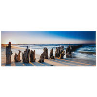 OBRAZ NA SKLE, pláž a moře, 30/80/1,40 cm - vícebarevná, Natur, sklo (30/80/1,40cm) - Euroart