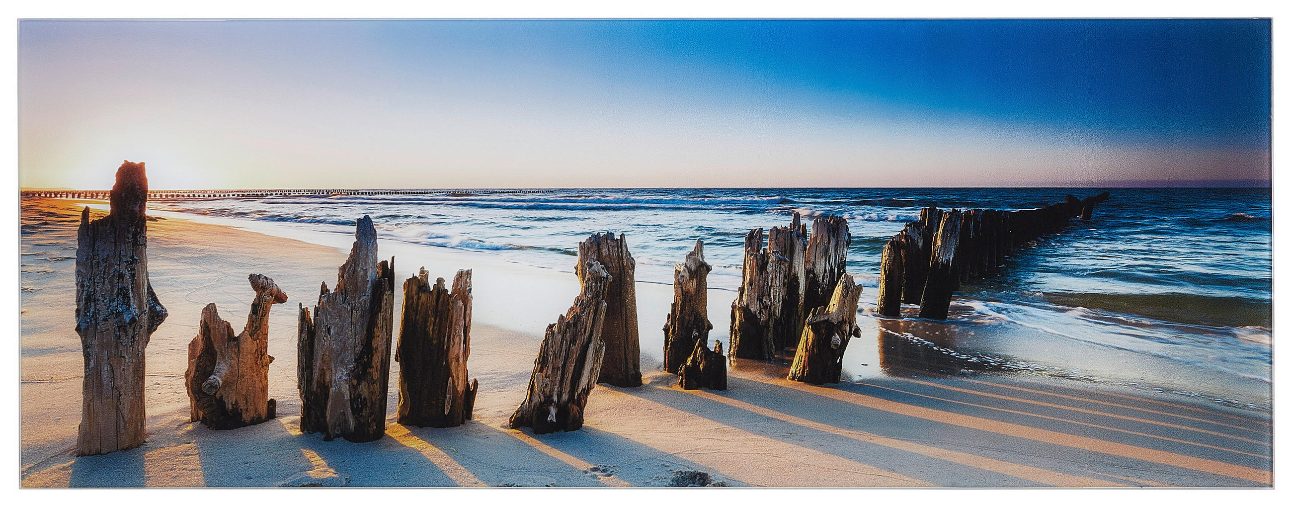 Euroart OBRAZ NA SKLE, pláž a moře, 30/80/1,40 cm