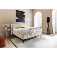 POLSTERBETT Beige 180/200 cm  - Beige/Schwarz, MODERN, Holzwerkstoff/Textil (180/200cm) - MID.YOU