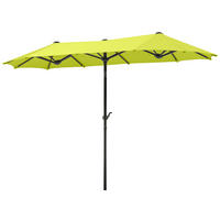 DOPPELSONNENSCHIRM   - Anthrazit/Grün, Basics, Textil/Metall (300/220/150cm) - Schneider