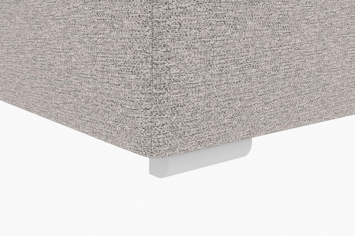 BOXSPRINGBETT 200/200 cm,  in Hellgrau, Topper, Matratzen, H3 = fest  - Chromfarben/Hellgrau, KONVENTIONELL, Kunststoff/Textil (200/200cm) - Boxxx