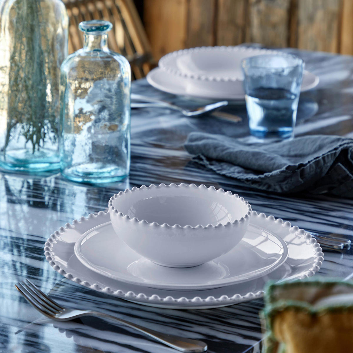 KOMBISERVICE Weiß Hochglanz PEARL 30-teilig 6 Personen  - Weiß Hochglanz, Basics, Keramik - Costa Nova