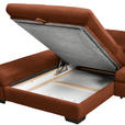 ECKSOFA  in Flachgewebe Rostfarben  341/204 cm  - Rostfarben/Schwarz, Design, Textil/Metall (341/204cm) - Xora