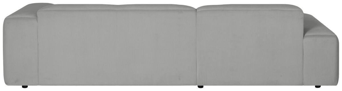 ECKSOFA HANNAH Hellgrau Cord  - Hellgrau/Schwarz, Design, Kunststoff/Textil (200/304cm) - MID.YOU