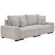 BIGSOFA Chenille Naturfarben  - Dunkelbraun/Naturfarben, KONVENTIONELL, Kunststoff/Textil (250/100/90cm) - Carryhome
