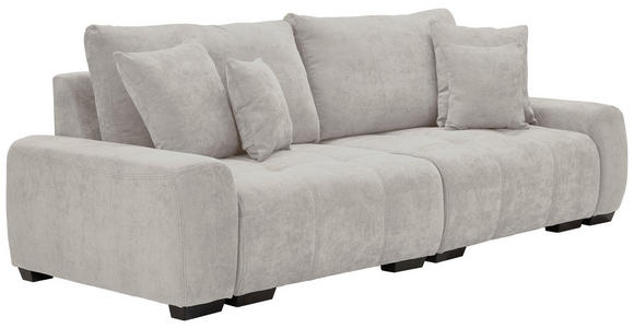 BIGSOFA Chenille Naturfarben - Dunkelbraun/Naturfarben, KONVENTIONELL, Kunststoff/Textil (250/100/90cm) - Carryhome