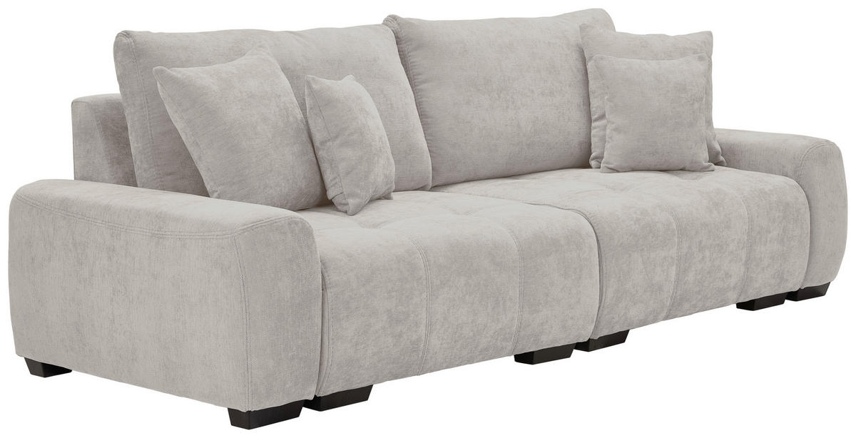 BIGSOFA Chenille Naturfarben  - Dunkelbraun/Naturfarben, KONVENTIONELL, Kunststoff/Textil (250/100/90cm) - Carryhome