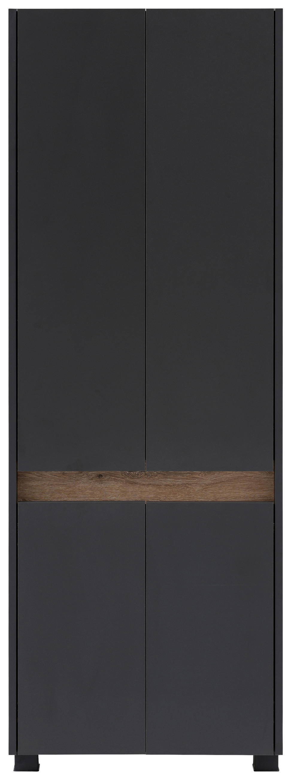 HOCHSCHRANK 56,9/164,5/33 cm  - Eichefarben/Anthrazit, MODERN, Holzwerkstoff/Kunststoff (56,9/164,5/33cm) - home24