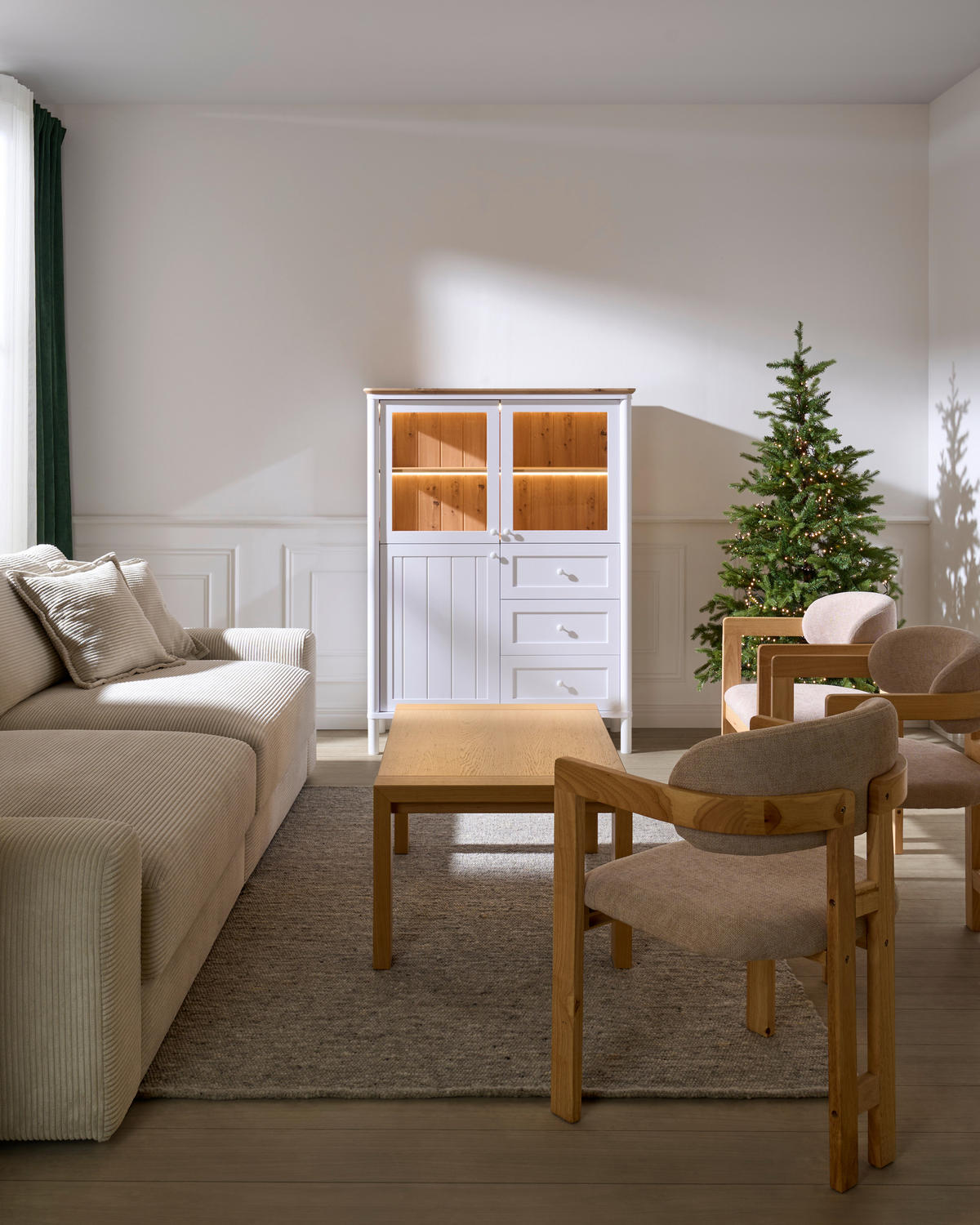 MEGA POHOVKA, textil, krémová - černá/krémová, Moderní, textil/plast (278/93/112cm) - Carryhome